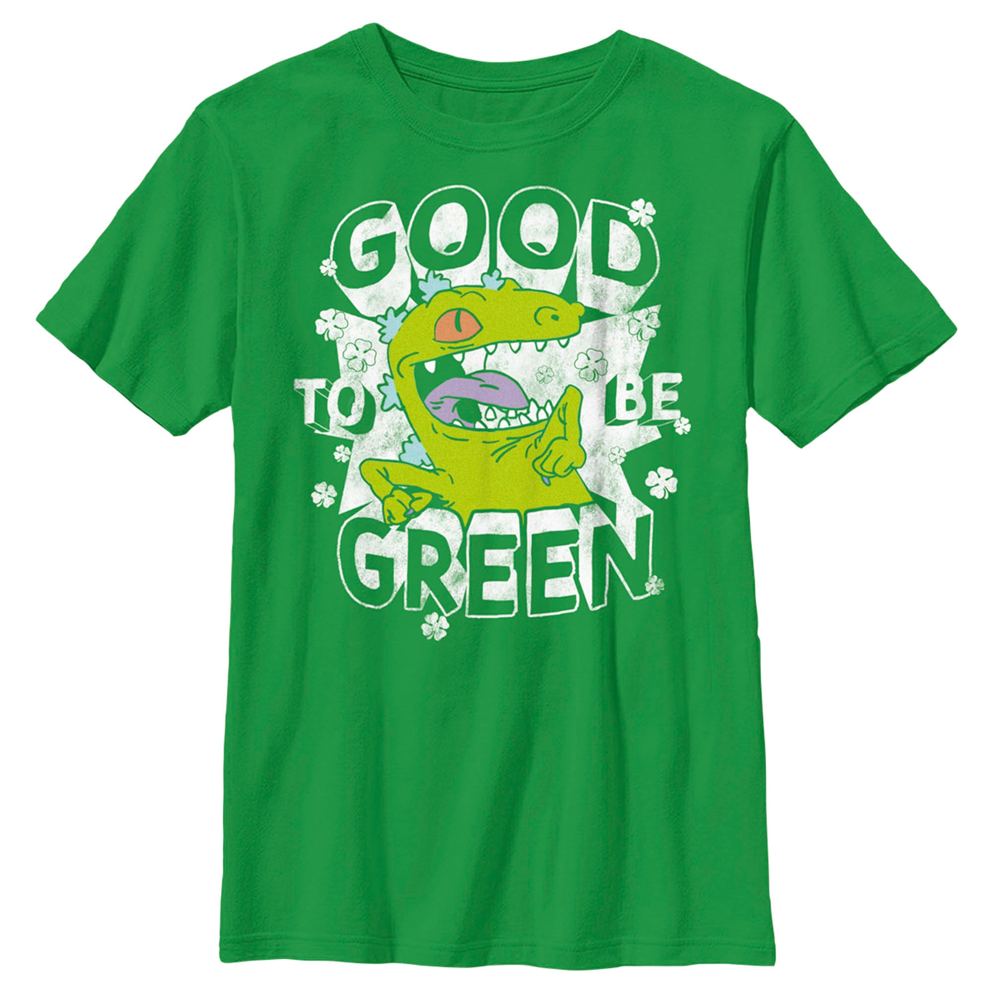 Boy’S Rugrats St. Patrick’S Day Reptar Good To Be Green T-Shirt