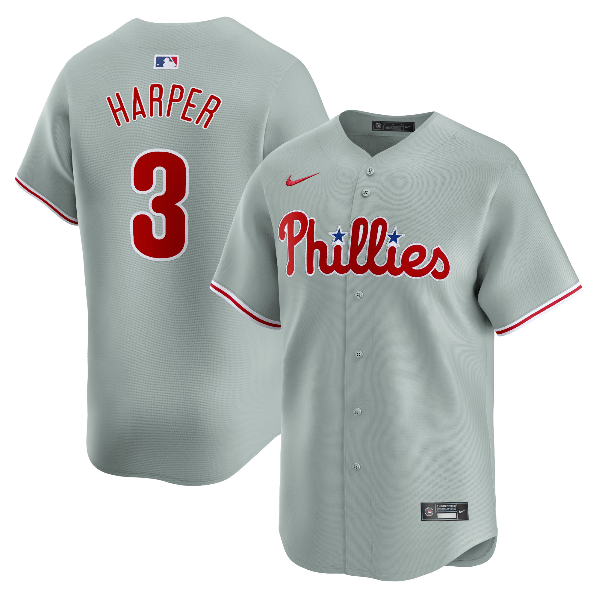 Bryce Harper Philadelphia Phillies Away Limited Player Jersey – Gray