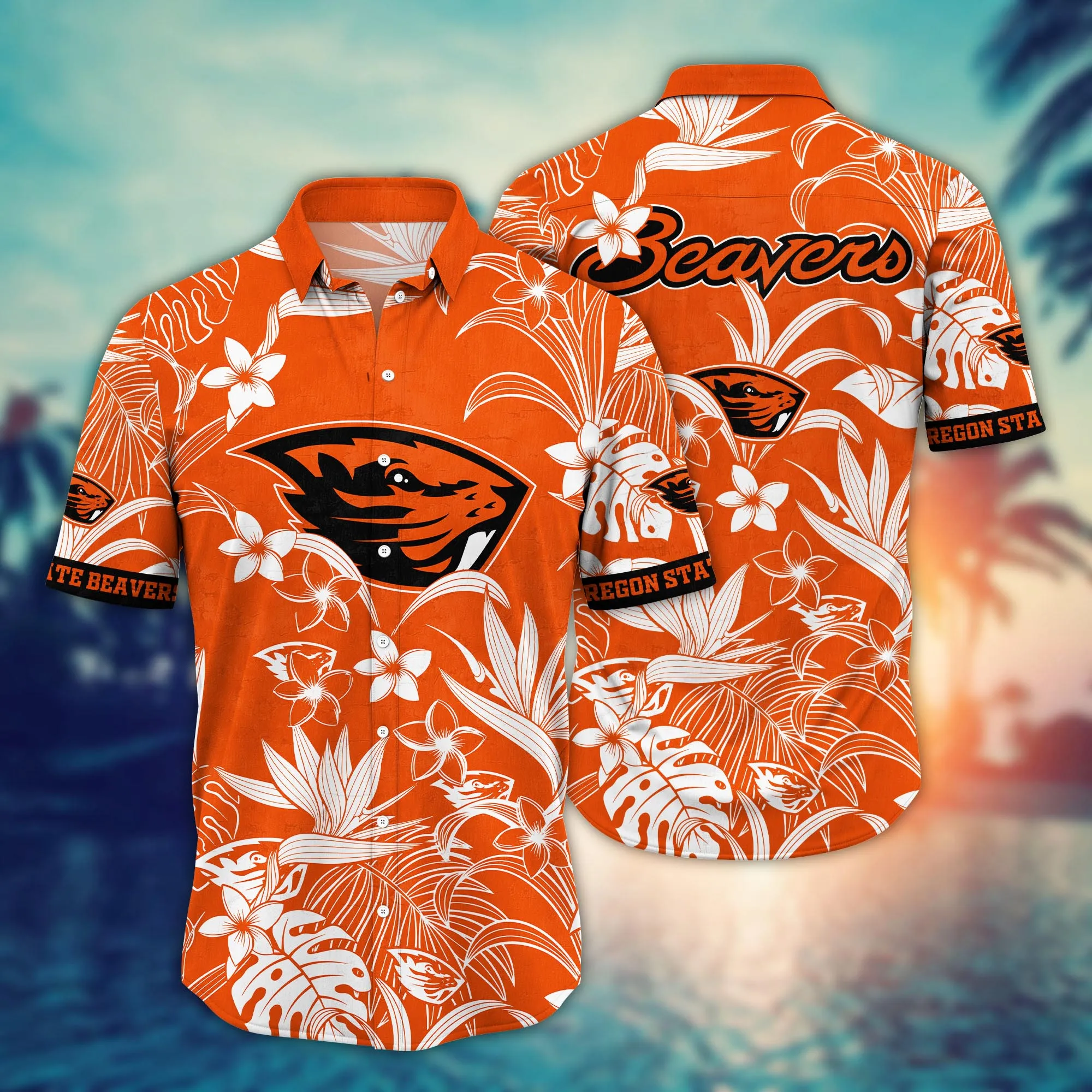 Oregon State Beavers NCCA Hawaiian Shirt Starry Nightstime Aloha Shirt