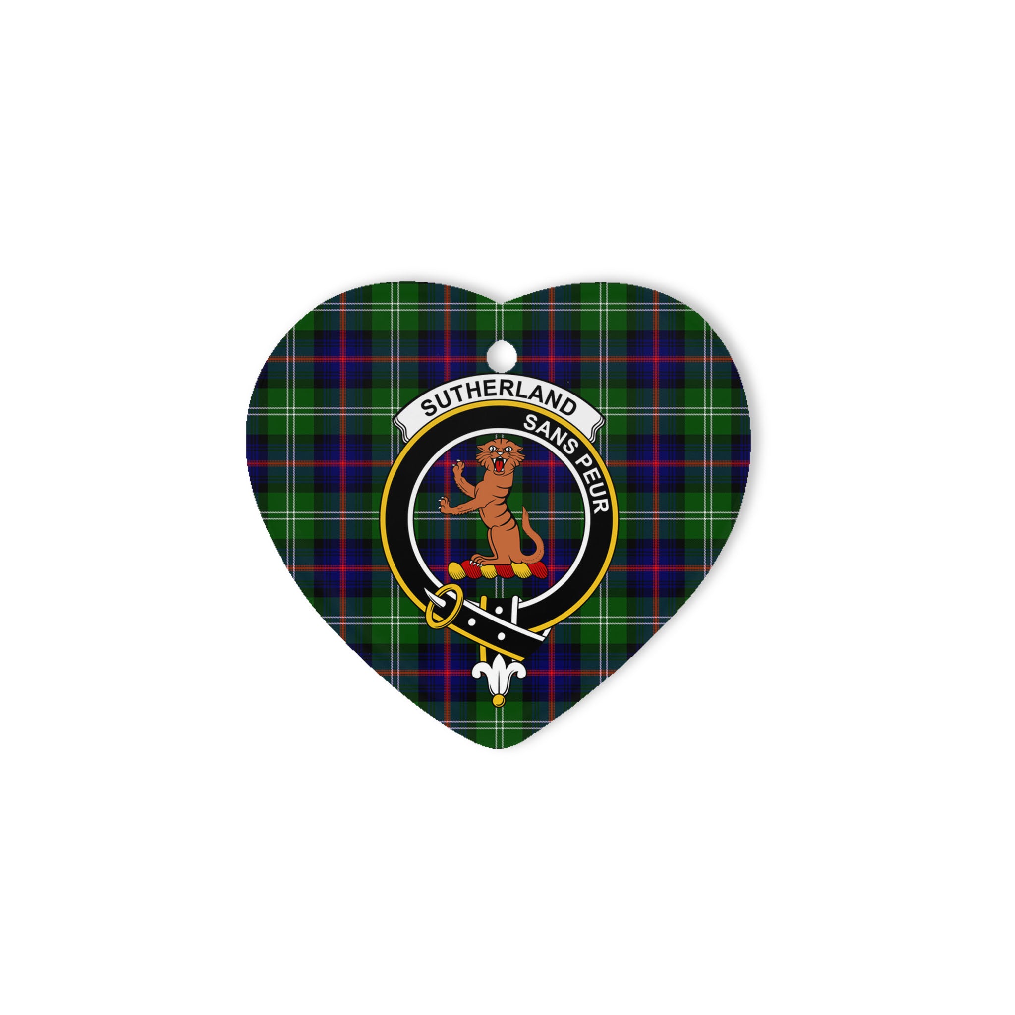 Sutherland I Scottish Clan Plaid Ornament Gift. Christmas Tree Ornament Sutherland I Clan Tartan Ornament Great Christmas Ornaments Gift Heart Ornament