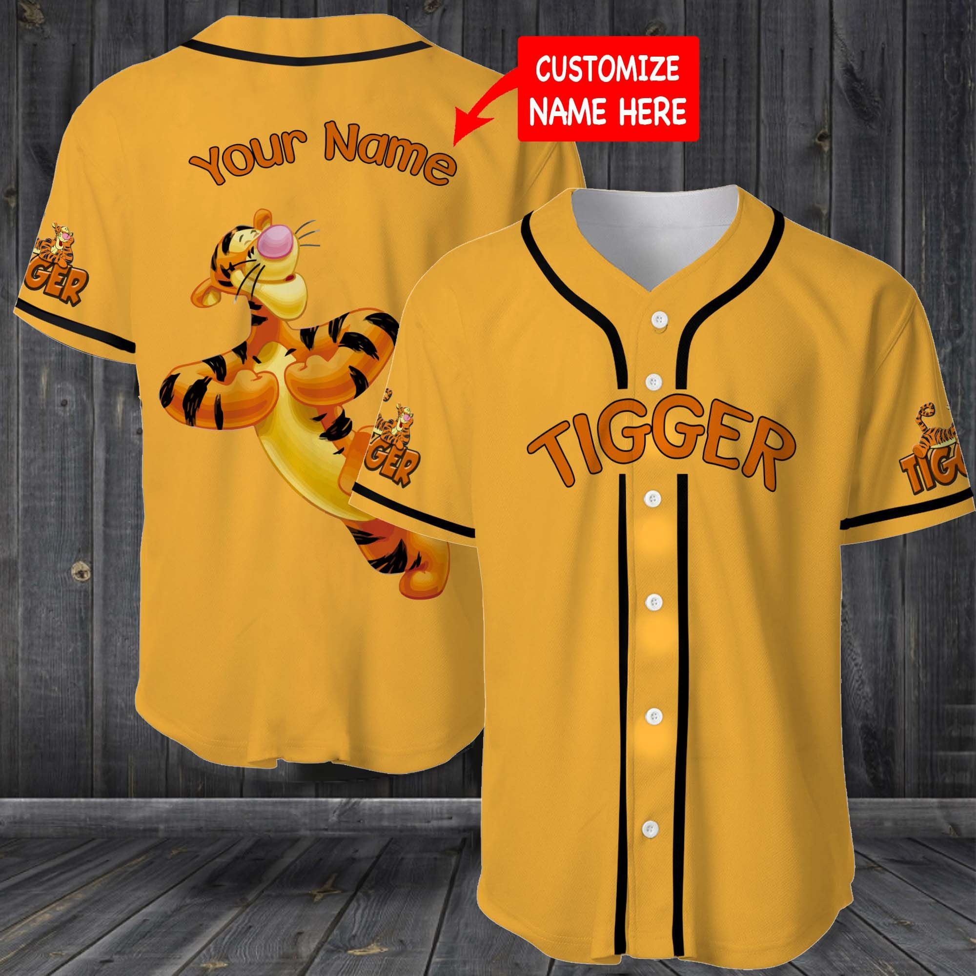 [Personalized Name] Tiger Jersey 3D Prints Baseball Jersey For Men