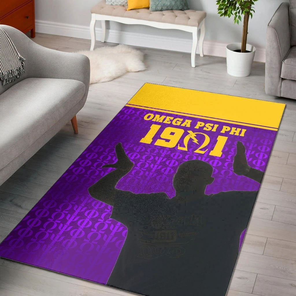 Area Rug Omega Psi Phi Bull Dogs Simple Style J5