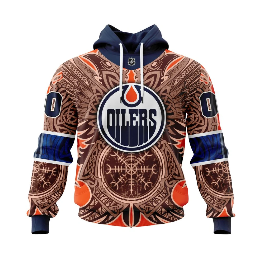 Hoodie Edmonton Oilers , Specialized Norse Viking Symbols St2201 Qtnhl080524A82Hd