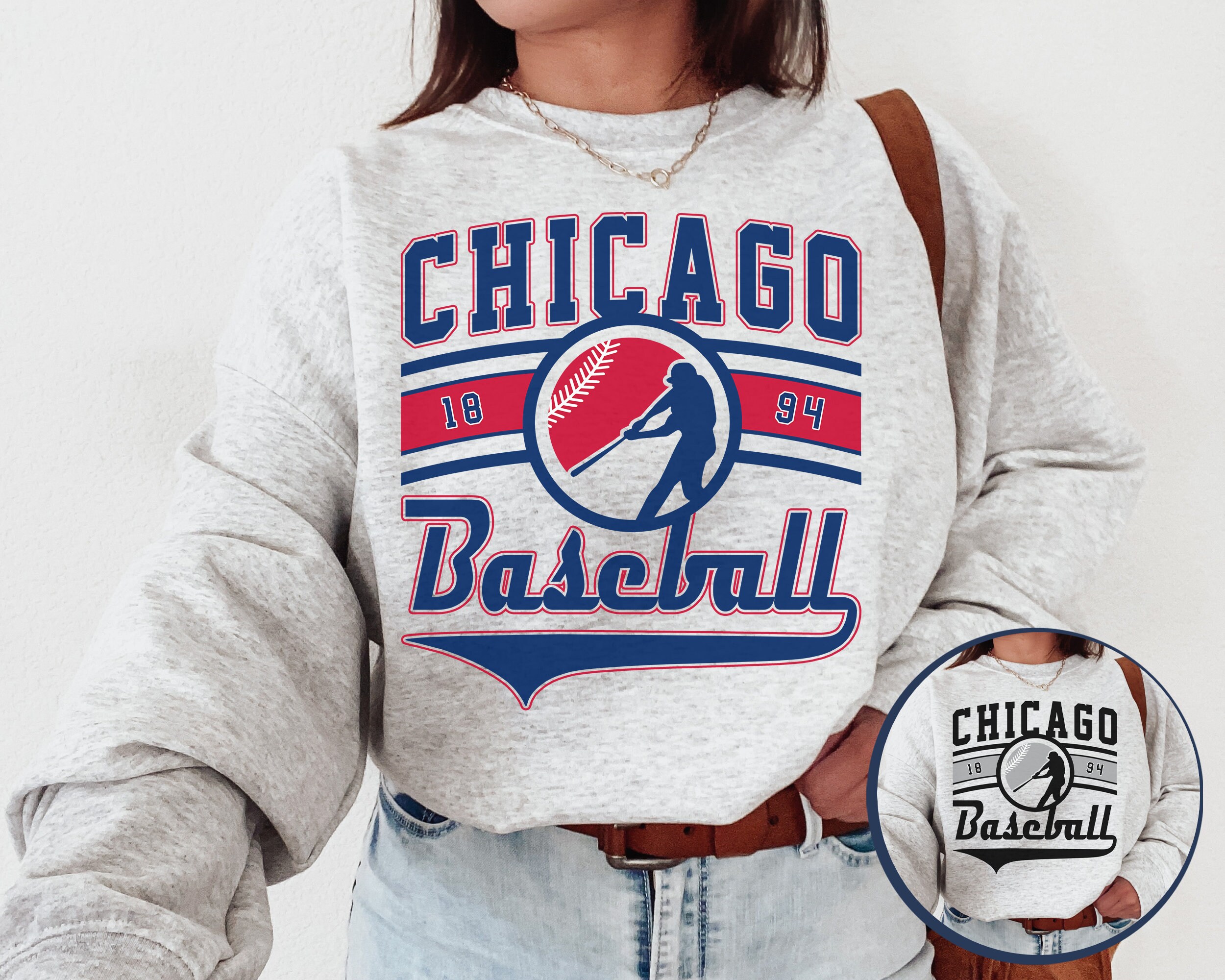 Vintage Chicago White So Crewneck Sweatshirt / T-Shirt, Chicago White So EST 1894Sweatshirt, Chicago Baseball Shirt, Retro White So Shirt