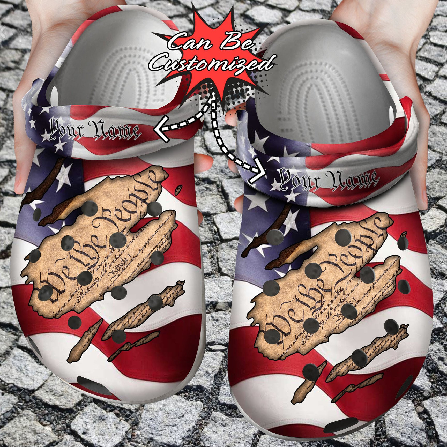 Personalized Patriotic American We The People Constitution Crocs Clog ...
