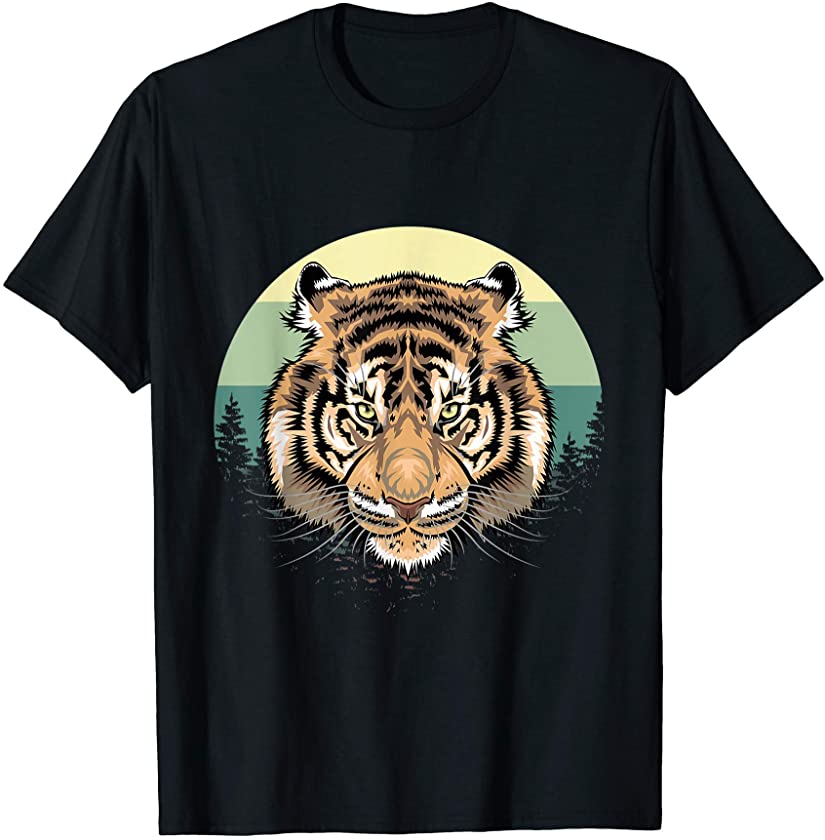 Asian Wild Cat Lover Tiger Strips Safari Animal Gift Tiger T-Shirt