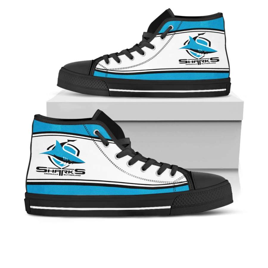 Cronulla-Sutherland Sharks High Top Shoes NRL