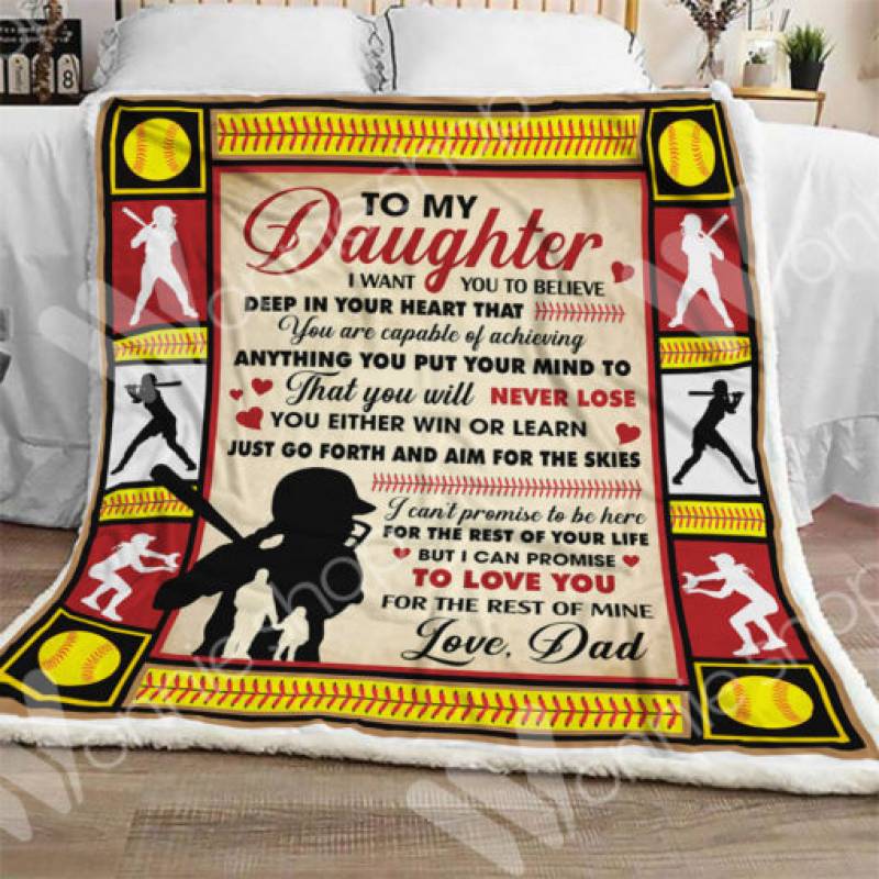 Softball Dad Sherpa Blanket OCT2401 95O47