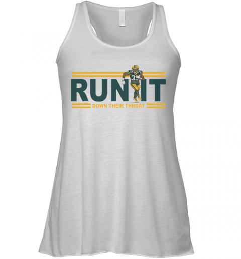 Run It Down Their Throat Aaron Jones Green Bay Packers Racerback Tank