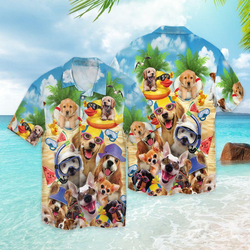 Dog Beach Hawaii Shirt For Men Women Adult Ha4583