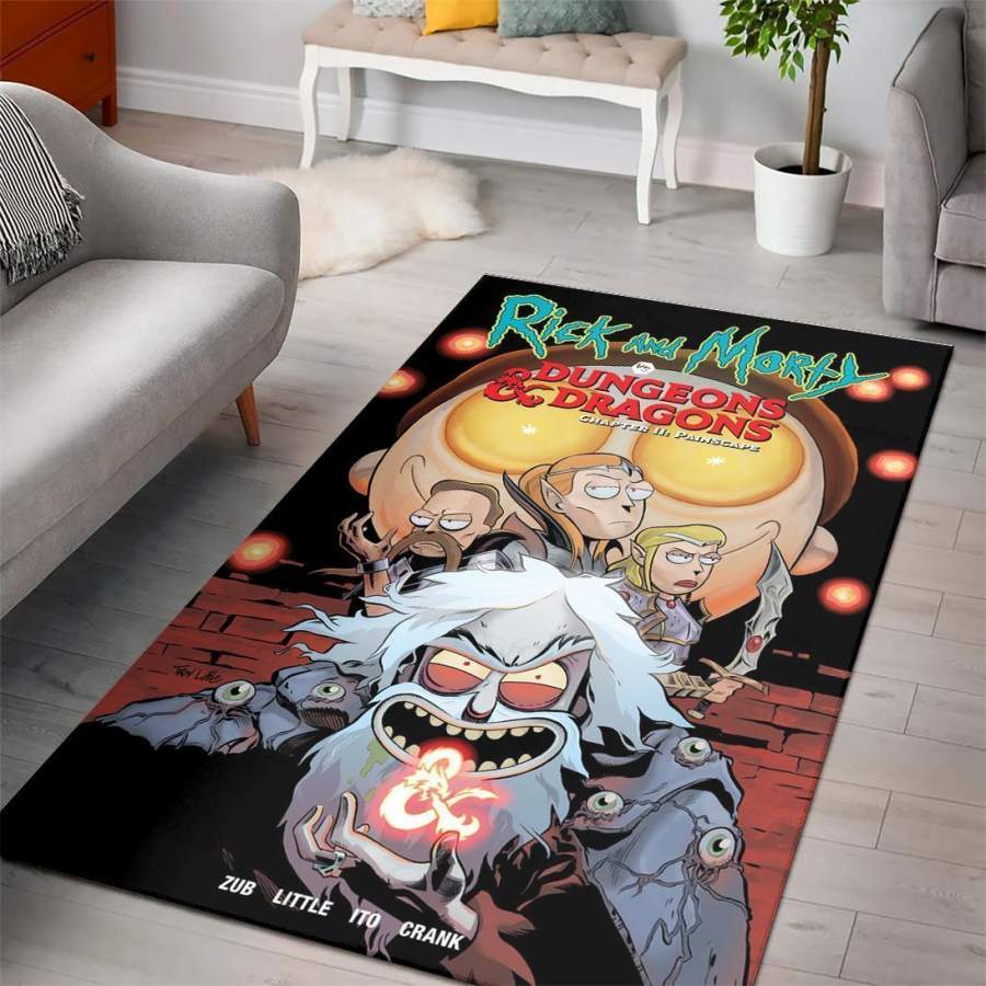 Rick And Morty Dungeons And Dragons Cartoon Movies Area Rugs Living Room Carpet Floor Decor The US Decor