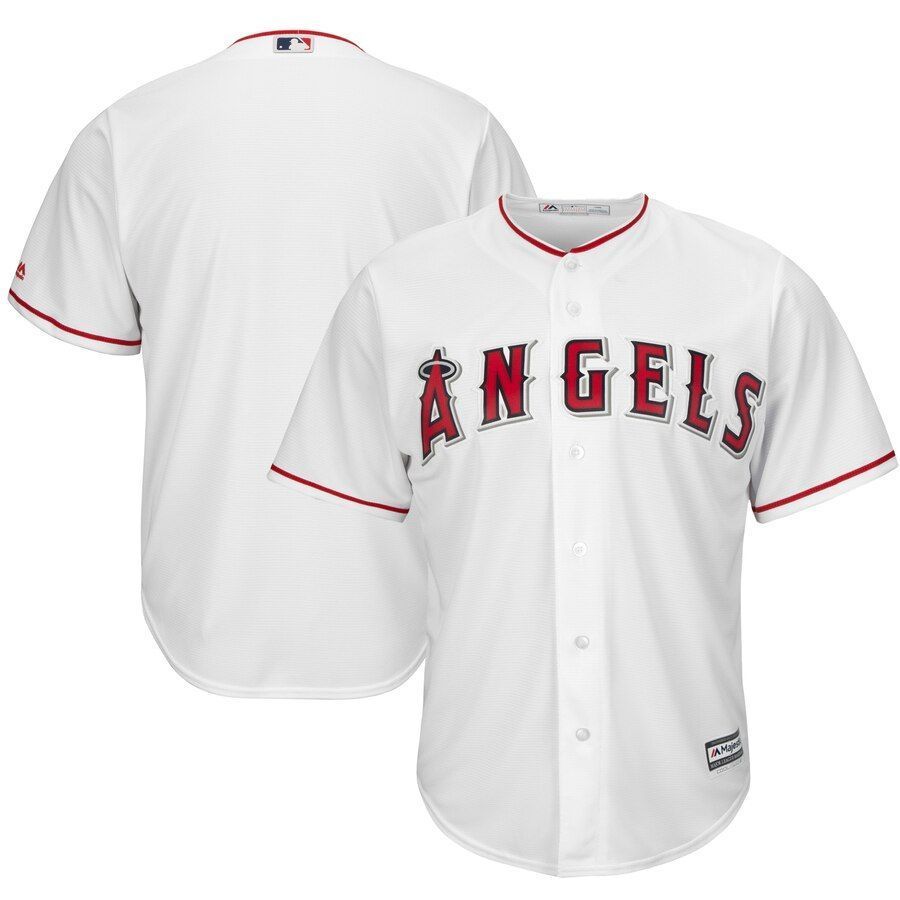 Los Angeles Angels Majestic Official Cool Base Jersey White 2019