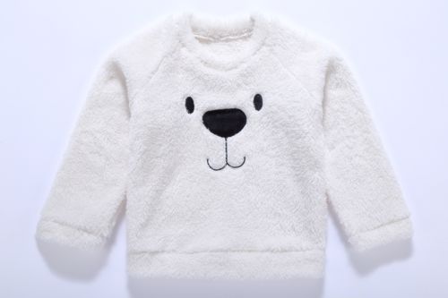 Toddler Kids Baby Girls Boys Cute Bear Sweater Winter Warm Top Long Sleeve Fur Pullover Thick Warm clothing 1-5Y alx