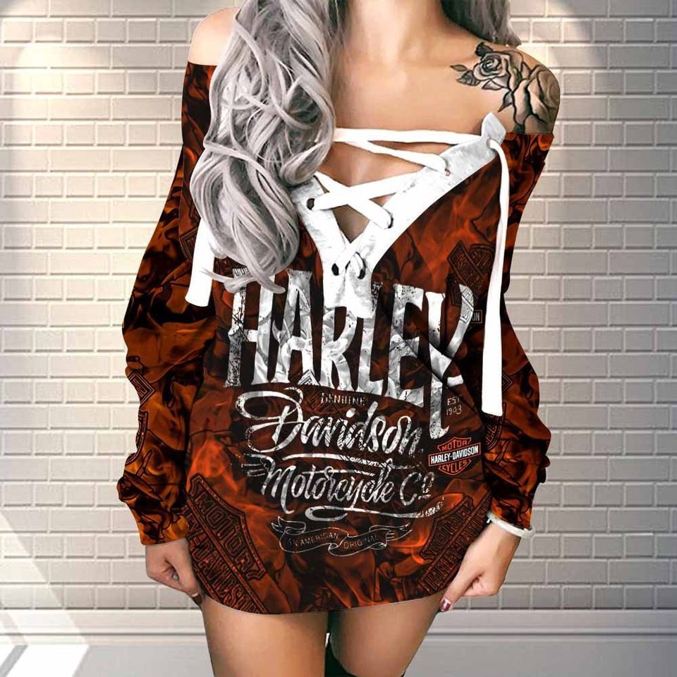 Harley Davidson Lace-Up Sweatshirt 12