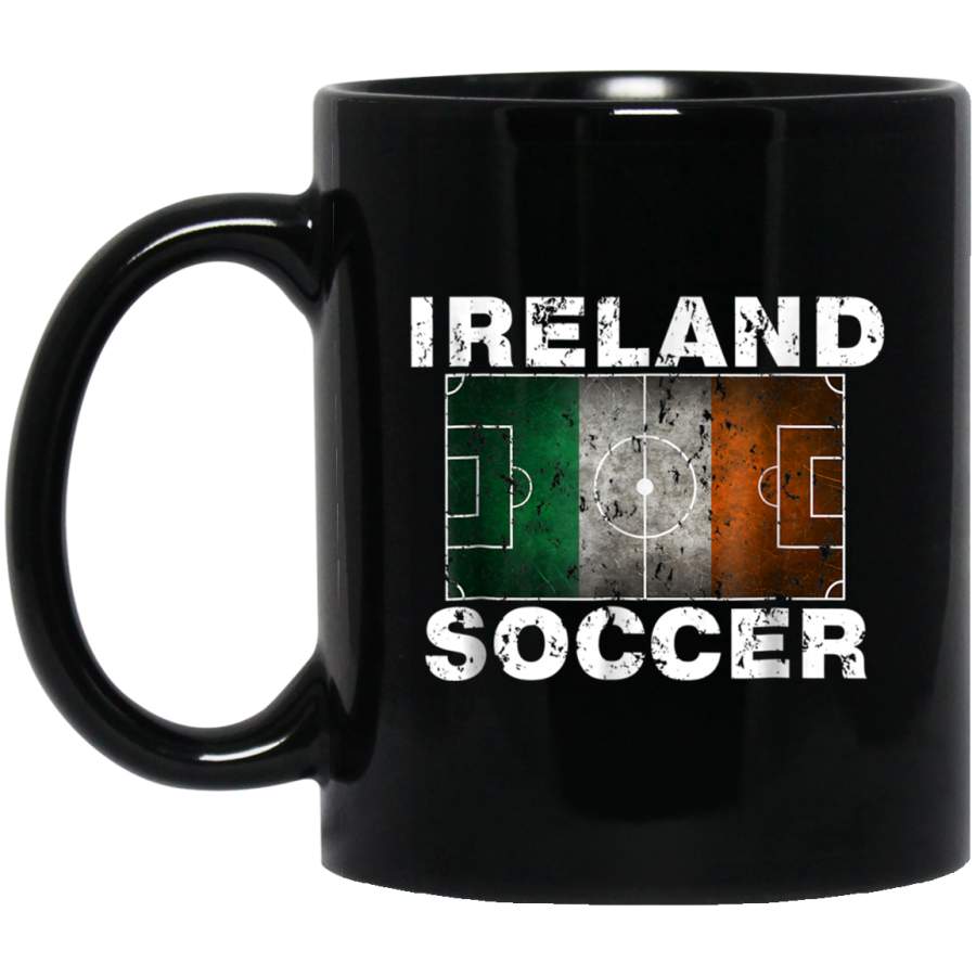 Ireland Soccer Mug Vintage Irish Flag Field Design