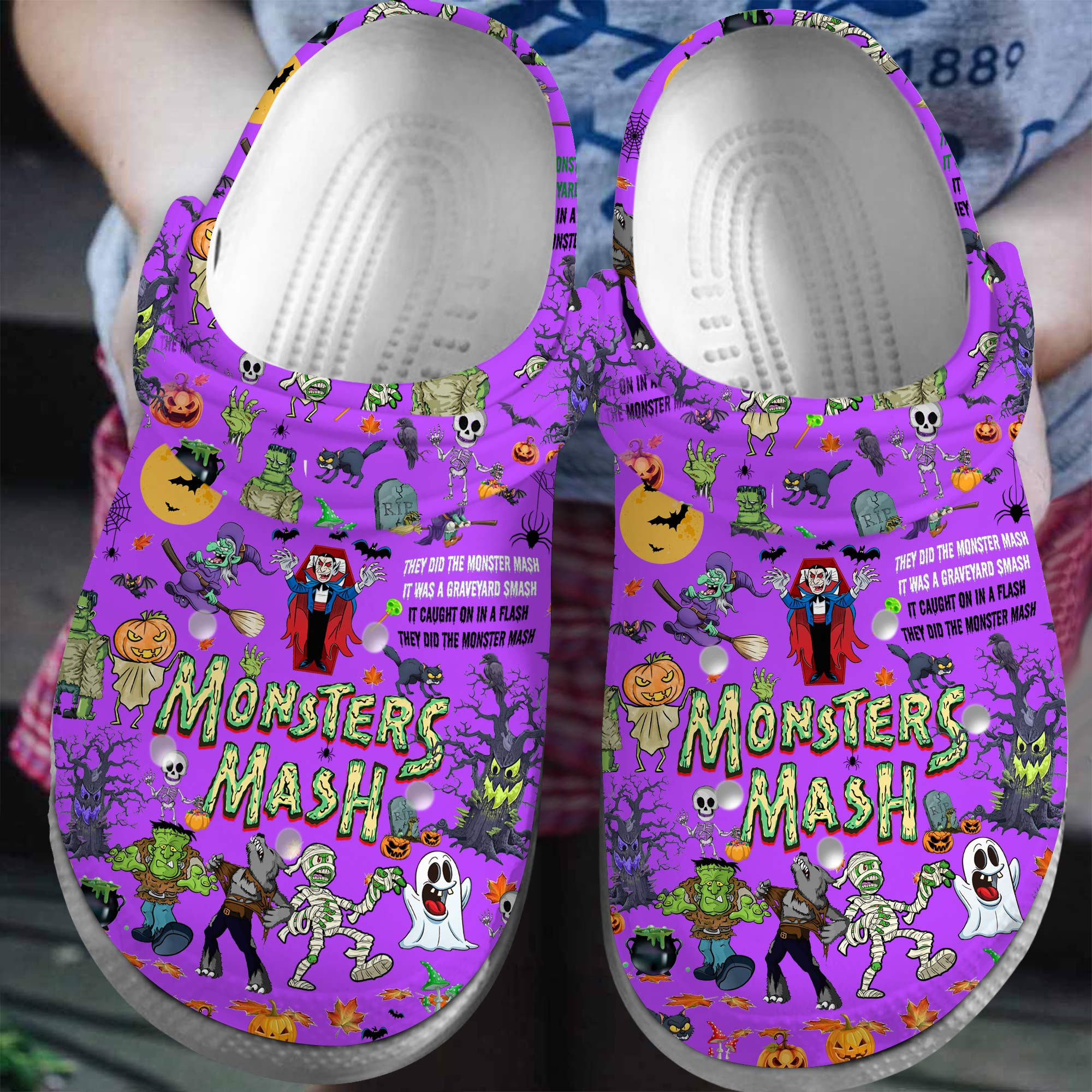 Monsters Mash Movie Crocss Clogs For Men Women And Kid Bm1411-2212-1
