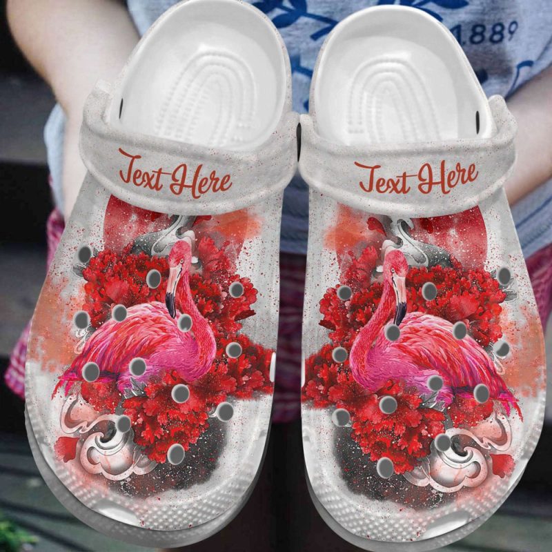 Flamingo Personalized Graceful Rubber clog Shoes Comfy Footwear