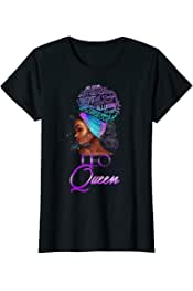 Purple Leo Queen African American Woman July August Birthday T-Shirt