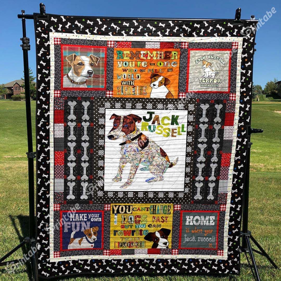 Puppy Dogs Jack Russell Quilt Blanket