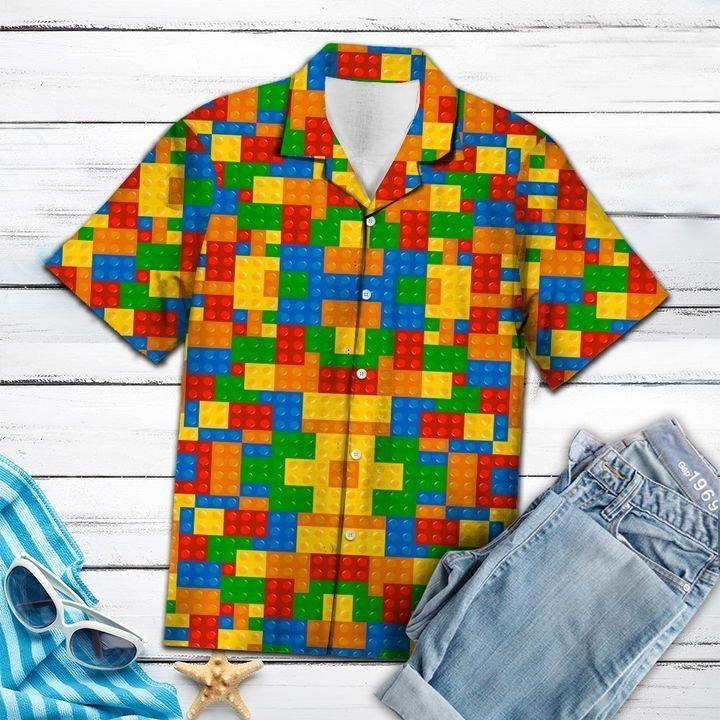 Check Out This Awesome Colorful Lego Hawaii Aloha Shirts L Ha42782