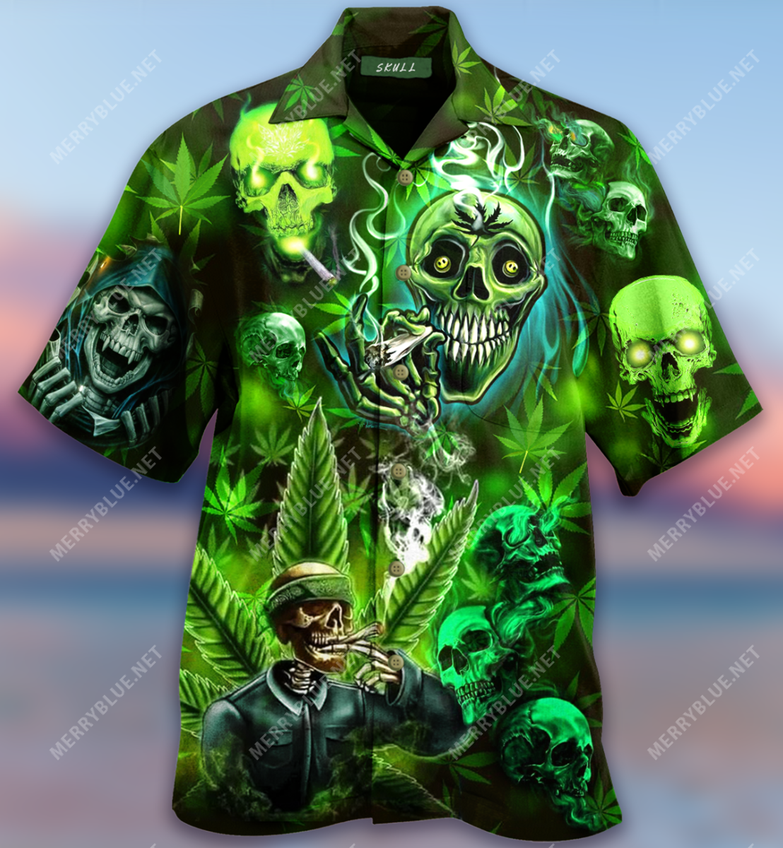 Sorry For My Bluntness Just How I Roll Skull Hawaiian Shirt Ha6741