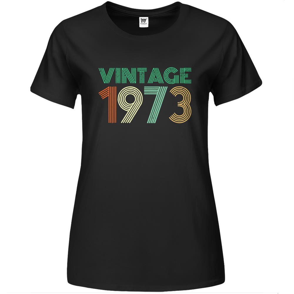 46Th Birthday Gift Idea Vintage 1973 Distressed Premium Womens T Shirts