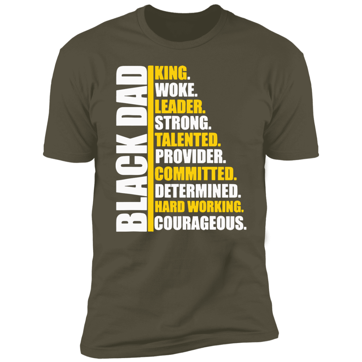 Black Dad King Woke Leader Strong Melanin Father Short Sleeve T Shirt