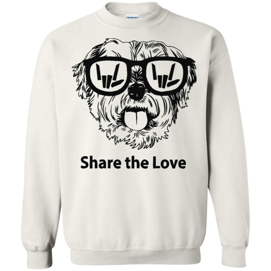 AGR share the love Crewneck Pullover Sweatshirt