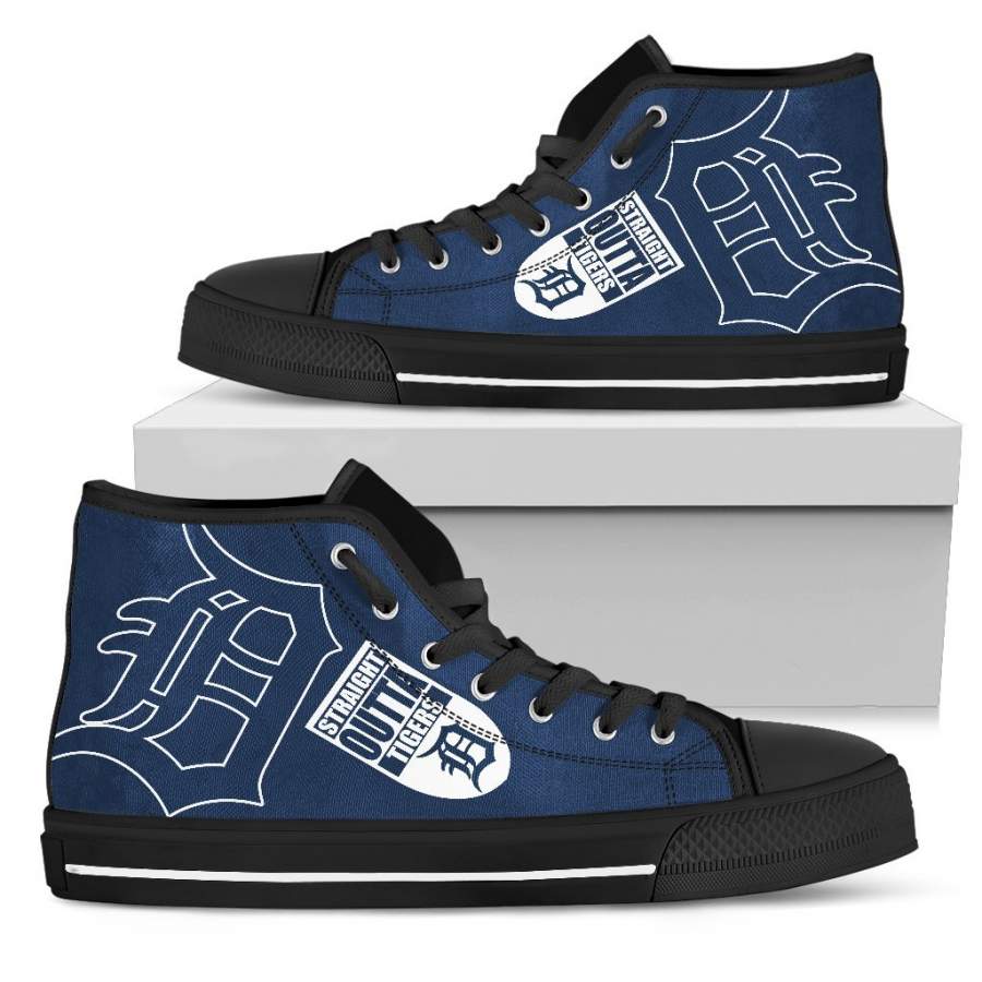 Straight Outta Detroit Tigers High Top Shoes