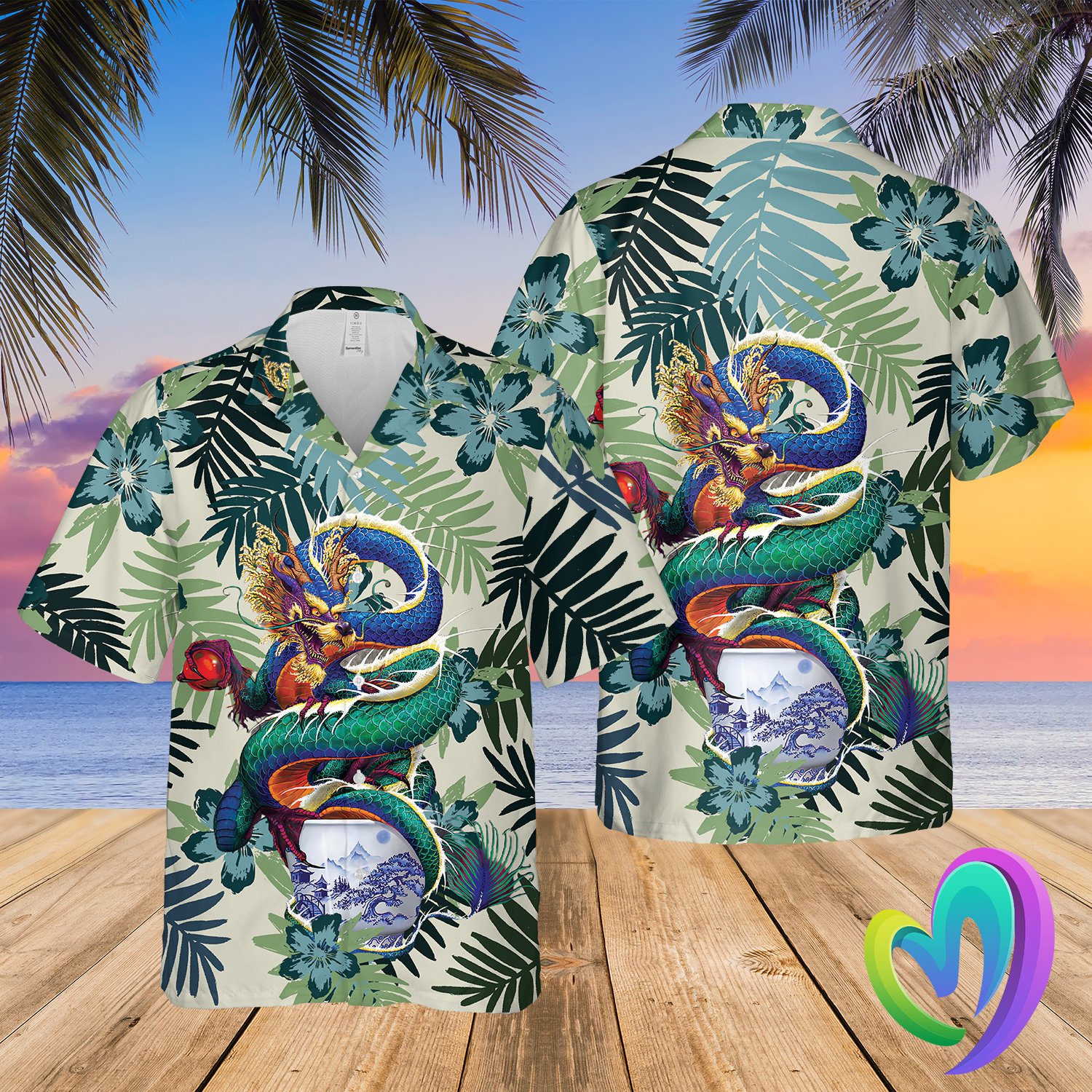 Fantasy Dragon Summer Hawaii Beach Shirt Ha85328