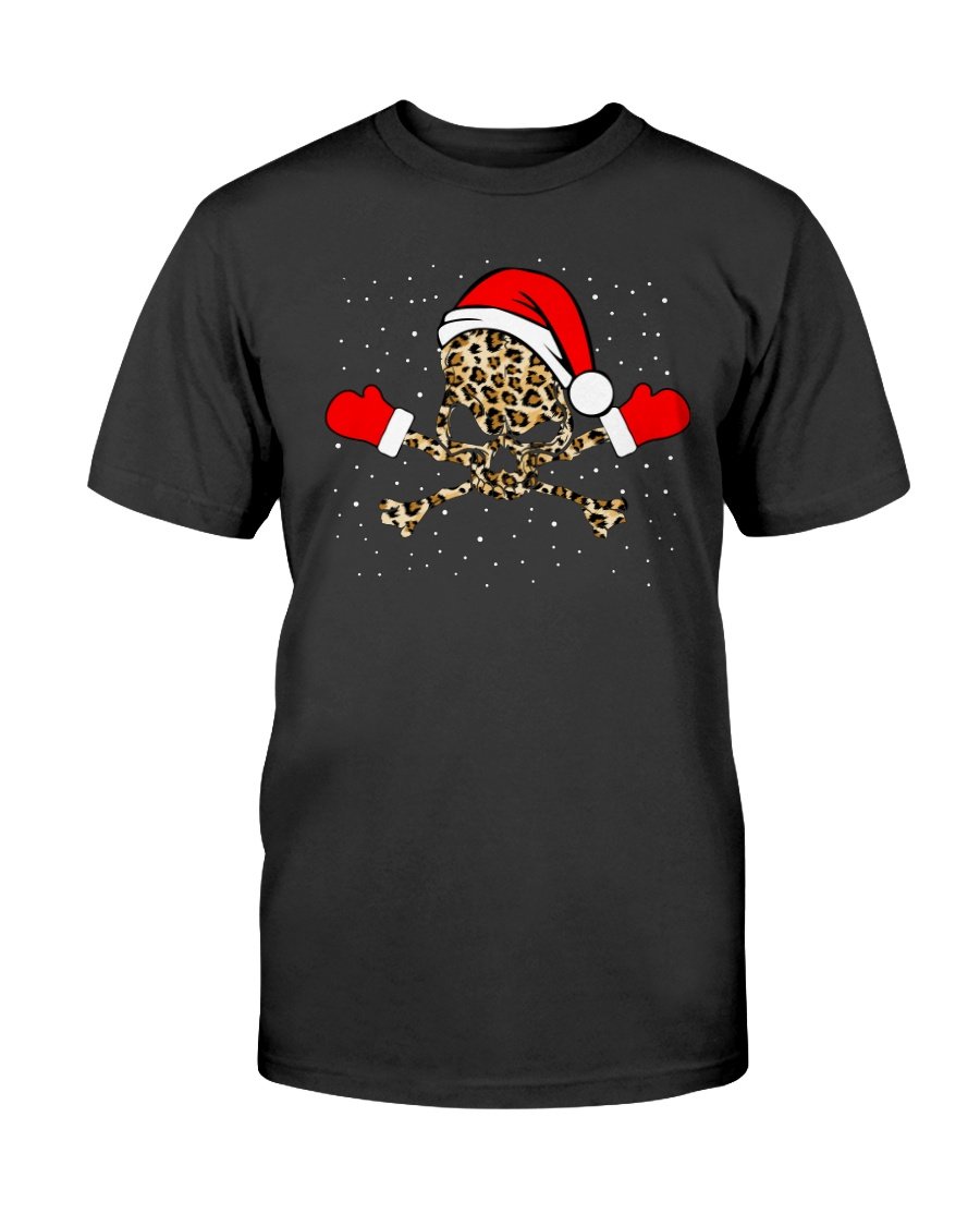 Christmas Leopard Skull T-Shirt