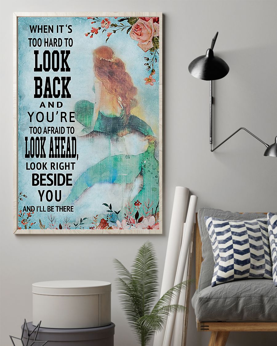 Mermaid I’ll Be There Vertical Canvas And Poster | Wall Decor Visual Art