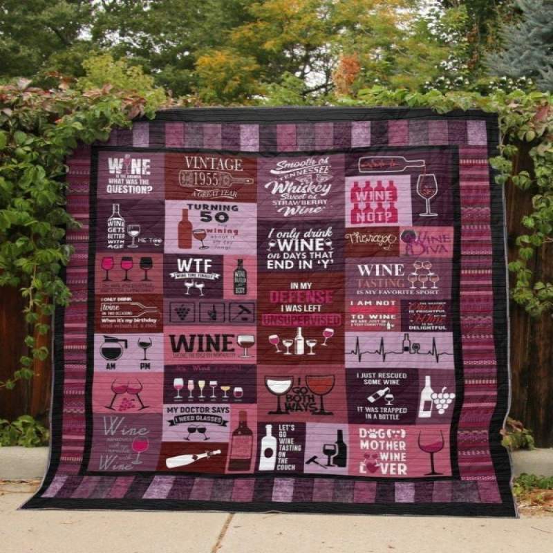 Wine Not Quilt Blanket