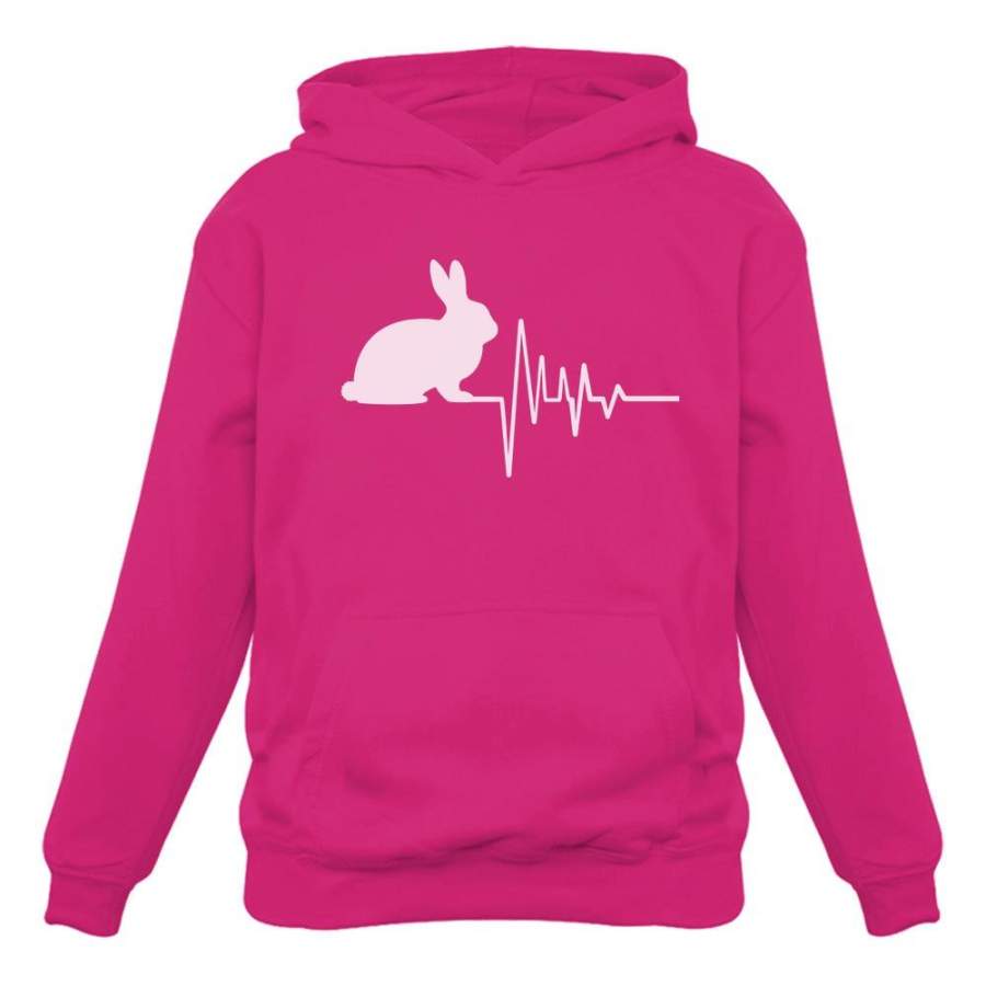 Rabbit Pulse Cute Easter Bunny Lovers Gift Idea Women Hoodie