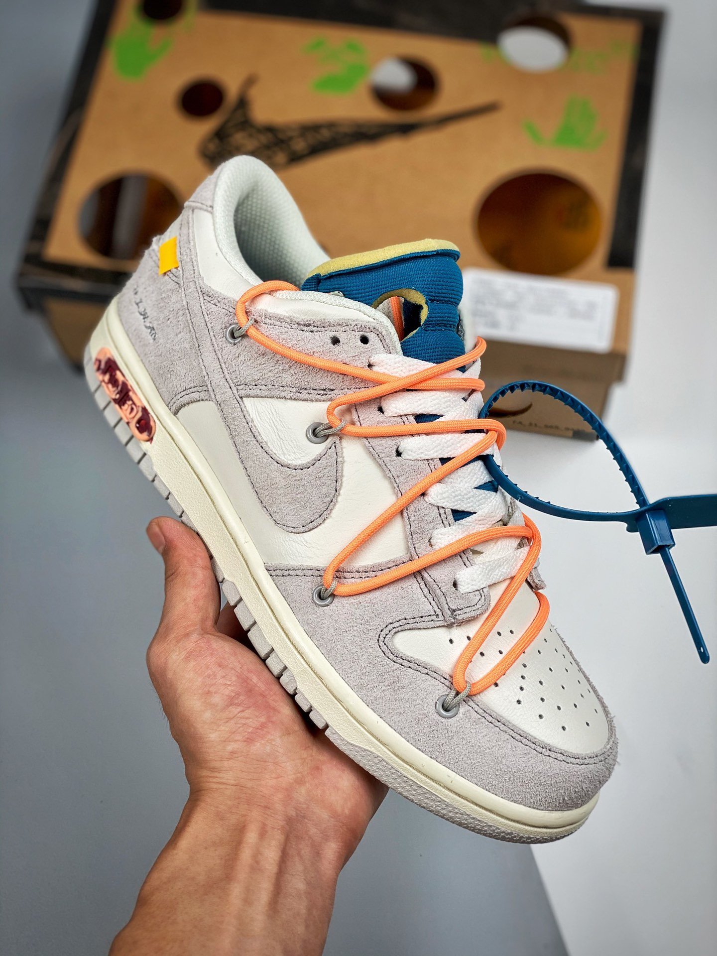 Off-White x Nike Dunk Low ’19 of 50&#8242 Grey Sail Navy 5338957