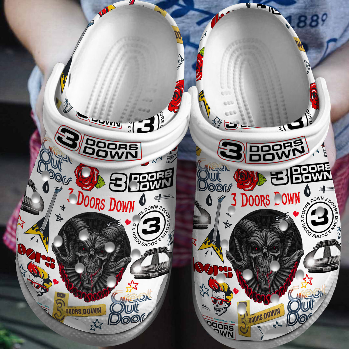3 Doors Down Music Crocs Crocband Clogs Shoes Comfortable For Men Women and Kids 3