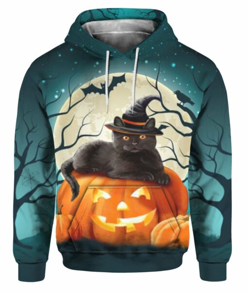 Black Cat Witch On The Pumpkin Happy Halloween 3D All Over Printed Shirts For Men And Women, Gift For Halloween Day, Happy Halloween