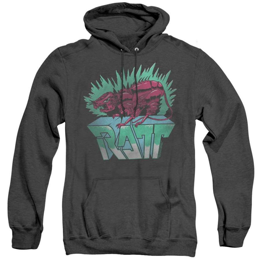 Ratt Robo Ratt Heather Mens Hoodie Black T-Shirt