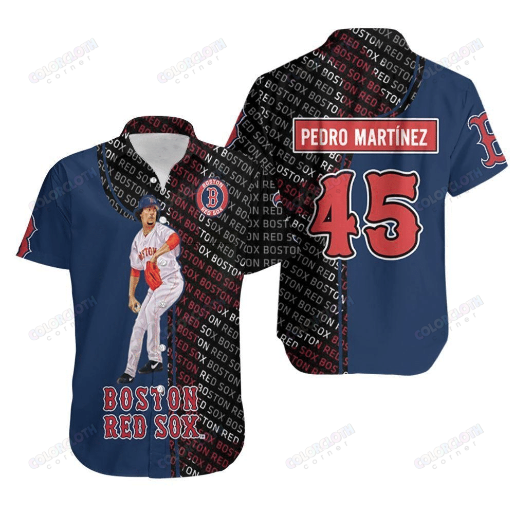 Beach Shirt Pedro Martinez 45 Boston Red Sox Hawaii Ha6179