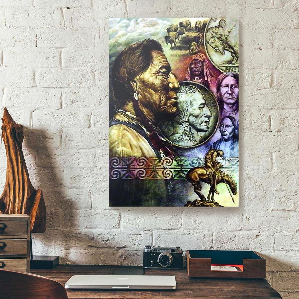 Best Canvas Prints Fathers Native American Vertical Canvas Wall Art Artistic Wall Art Home Decor