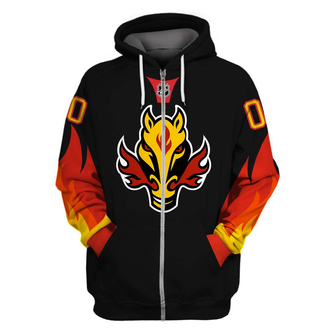 Calgary Flames Limited Edition All Over Print Hoodie Sweatshirt Zip Hoodie T Shirt Unisex 833