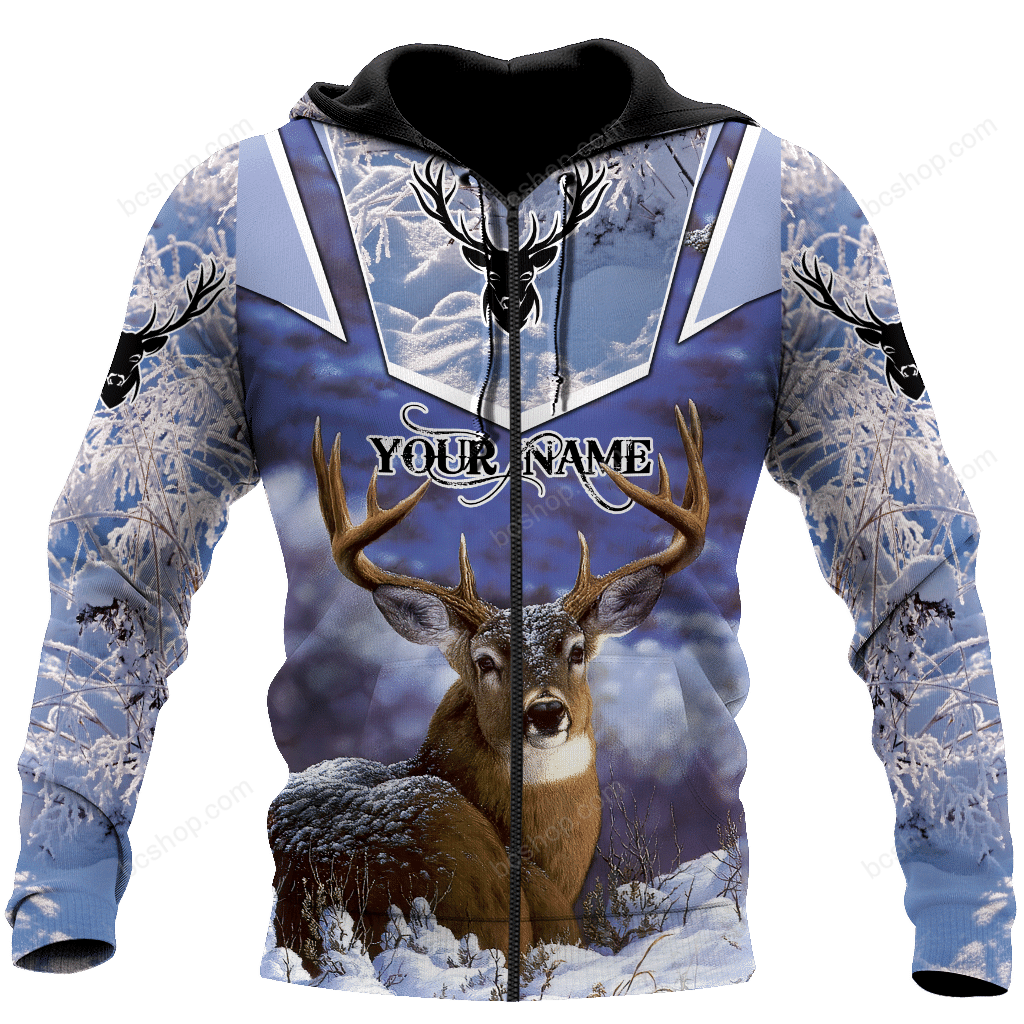 Persionalized Name – Love Deer 3D All Over Printed Unisex Shirts