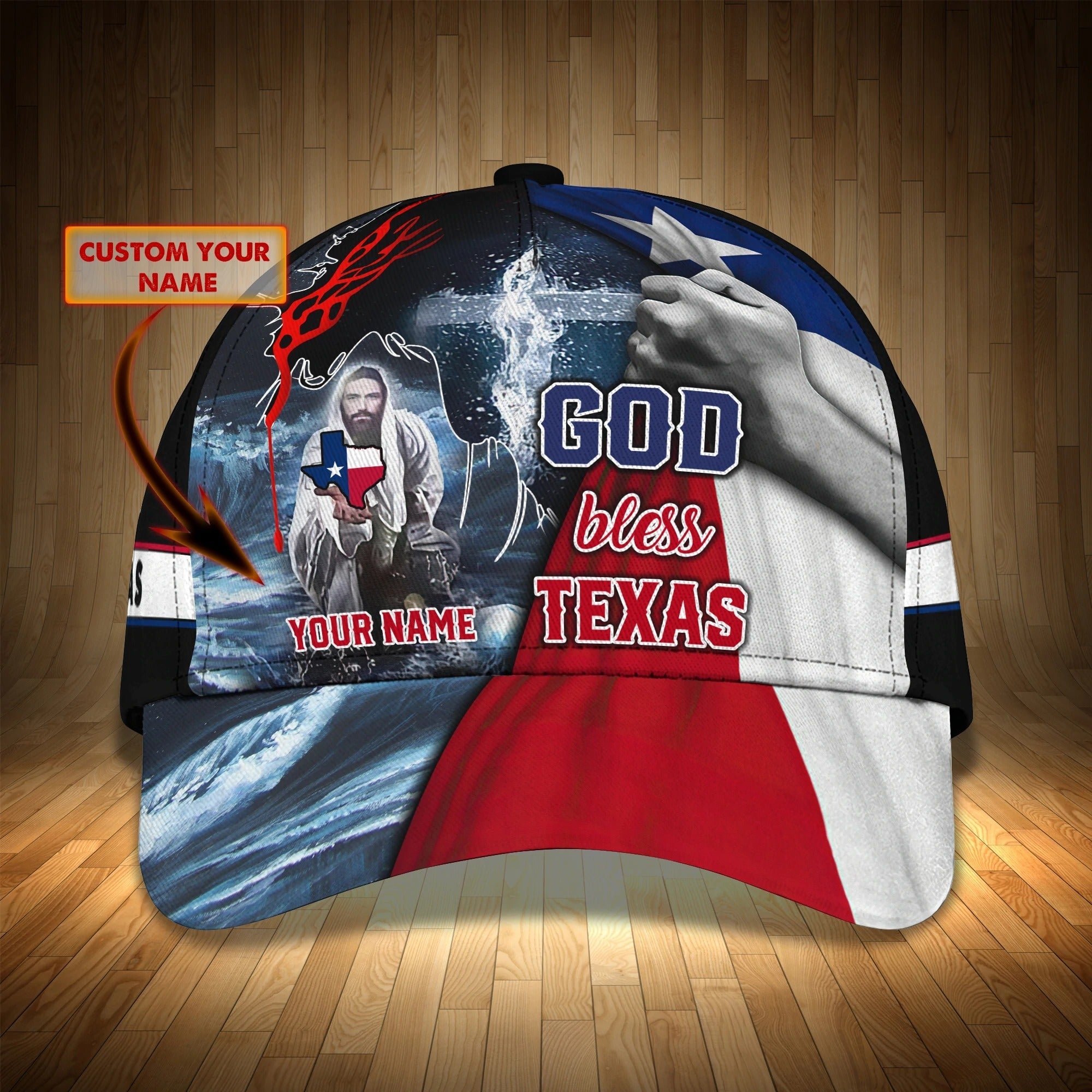 Personalized God Bless Texas 3D Full Print Baseball Cap, Texas American Pride Cap Hat, Texas Cap Hat