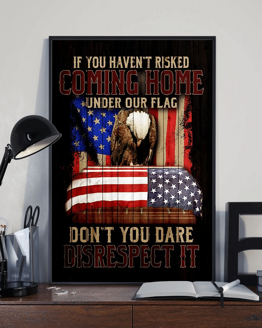 Veteran Eagle Poster Canvas – Coming Home Under Our Flag Vintage Home Decor Wall Art Evg81077