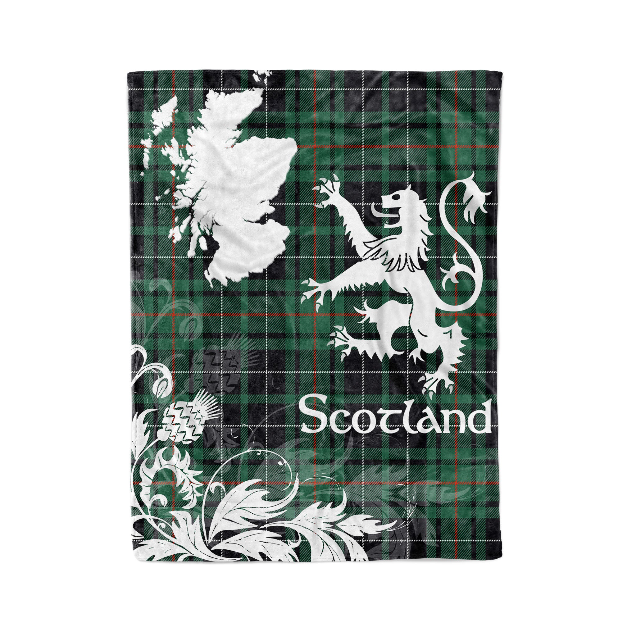 Tartan Plaid Fleece Blanket Tartan Blanket Thistle And Lion Scottish Clan Macaulay Hunting Ancient Plaid Blanket