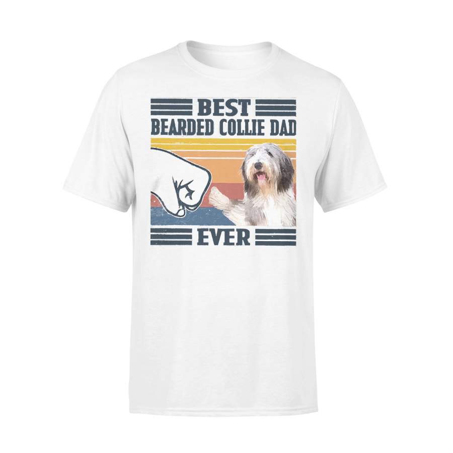 Father’s Day Best Bearded Collie Dad Ever Vintage T-shirt