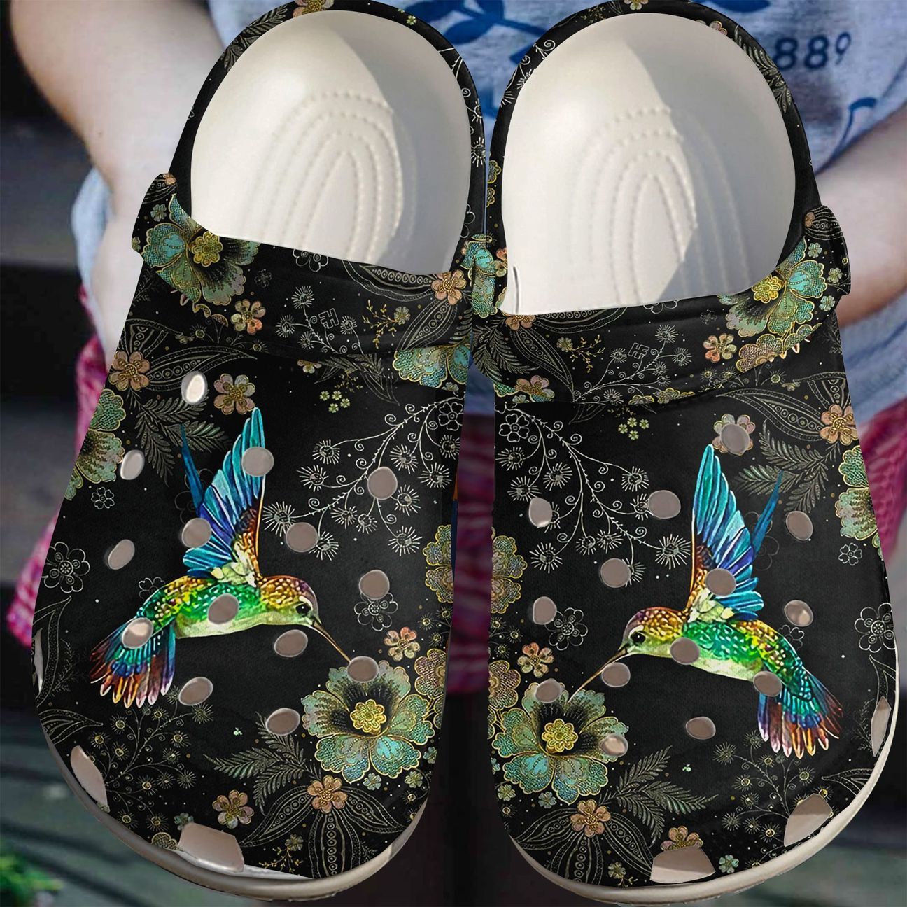 Hummingbird Personalize Clog, Custom Name, Text, Fashion Style For Women, Men, Kid, Print 3D Vivid Garden