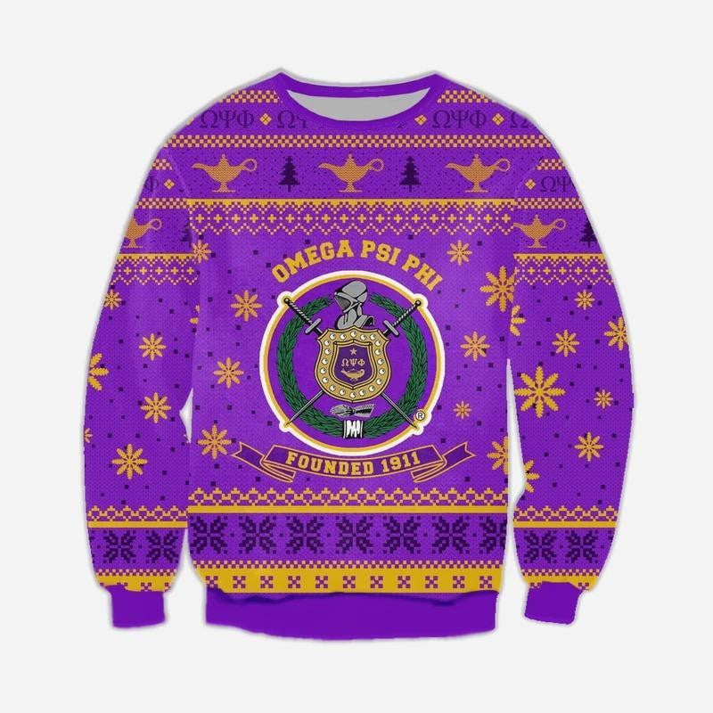 Crewneck Sweatshirt Christmas Thunder Omega Psi Phi J5