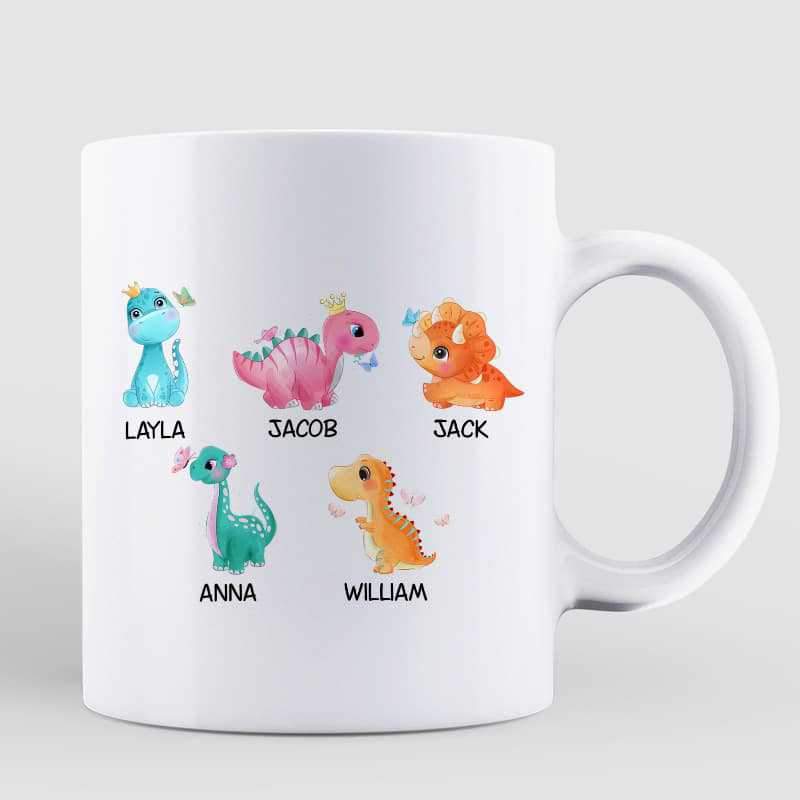 Don‘t Mess With Papasaurus Cute Dinosaur Personalized Coffee Mug