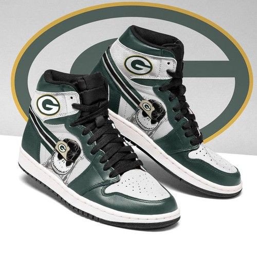 Jack Skellington Green Bay Packers Jordan High Top Shoes Sport Sneakers